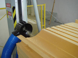 6kw High Speed Abrasive Wire Horizontal Foam Cutter for PVC / PU