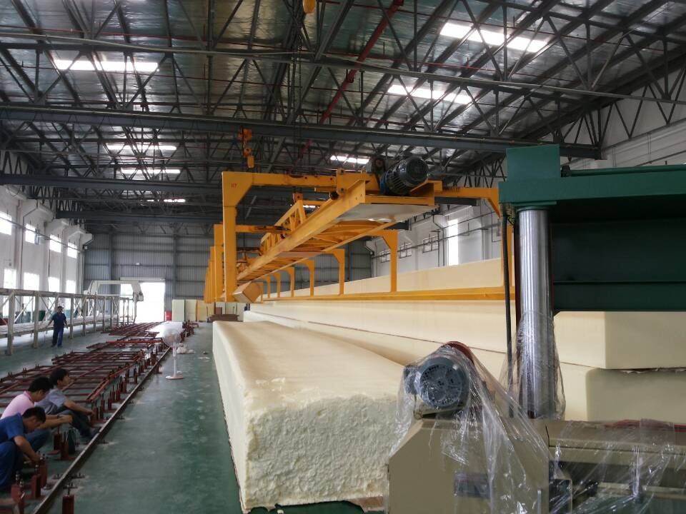 Full Automatic Horizontal Continuous PU Foam Production Line Long Foam Crane Unit