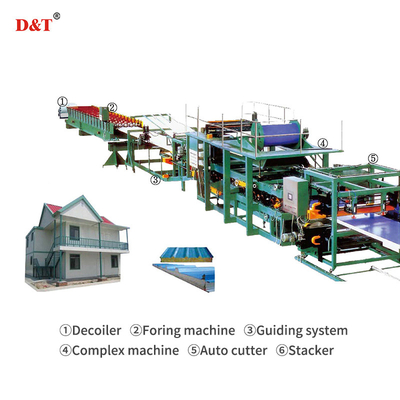 Versatile Customized EPS / Rock Wool Sandwich Panel Machine For Roof And Wall