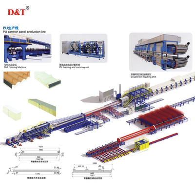 Eps Polyurethane PU Foam Sandwich Wall Panel Making Machine Continuous PU/PUR/PIR Sandwich Panel Production Line