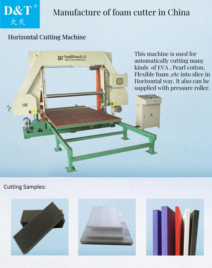 Horizontal Foam Cutting Machine For Polyurethane Sponge Sheet Cutter