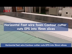 CNC Horizontal Fast Wire Rigid Foam Cutter Cutting EPS into 15mm sheets